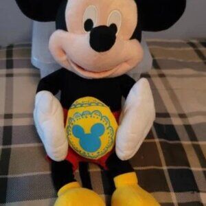 Disney Baby Mickey Mouse Easter Plush With Easter Egg Holiday Preowned